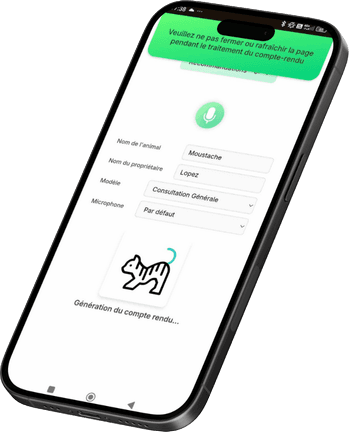 Aperçu ReqVet Mobile